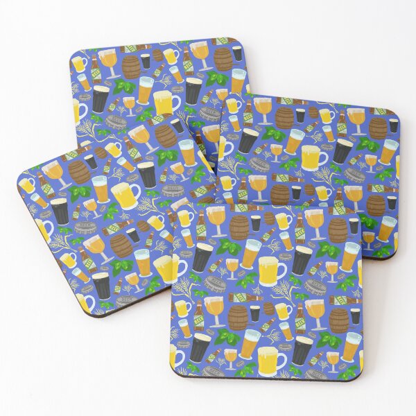 Item preview, Beer Glass Bottle Hops and Barley Pattern designed and sold by emkayhess.