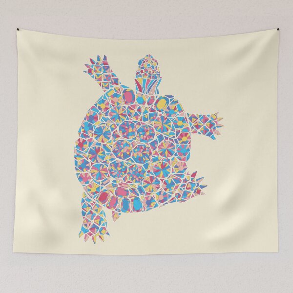 Item preview, Colorful Turtle with Gems Pattern, Gemstones Turtle, Diamonds and Crystals Turtle Art designed and sold by Anna Grunduls.