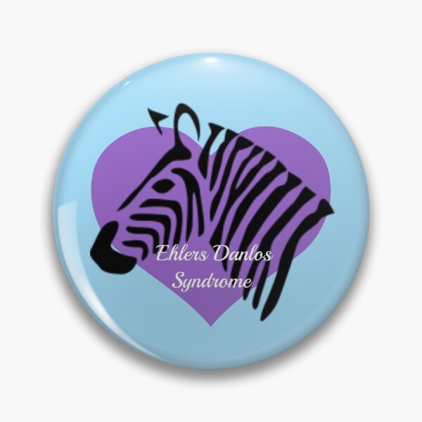 Item preview, Ehlers Danlos Syndrome Awareness - Purple Heart Zebra designed and sold by MysticalCrazy.