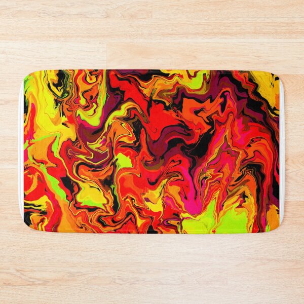 Item preview, Fire Digital Paint Pour Abstract Print designed and sold by artofjaynoska.