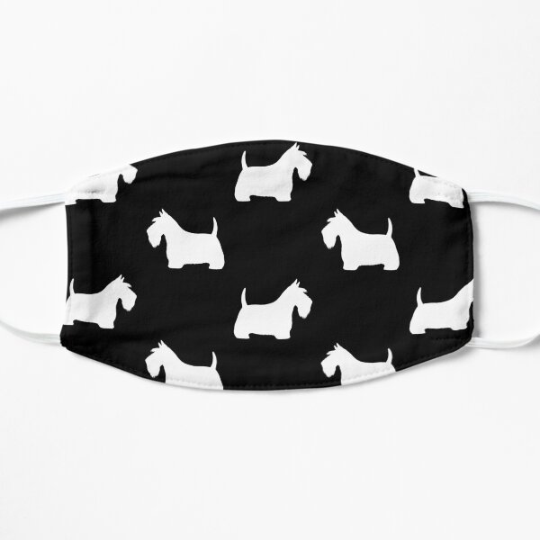 White Scottish Terrier Silhouette(s) Mask