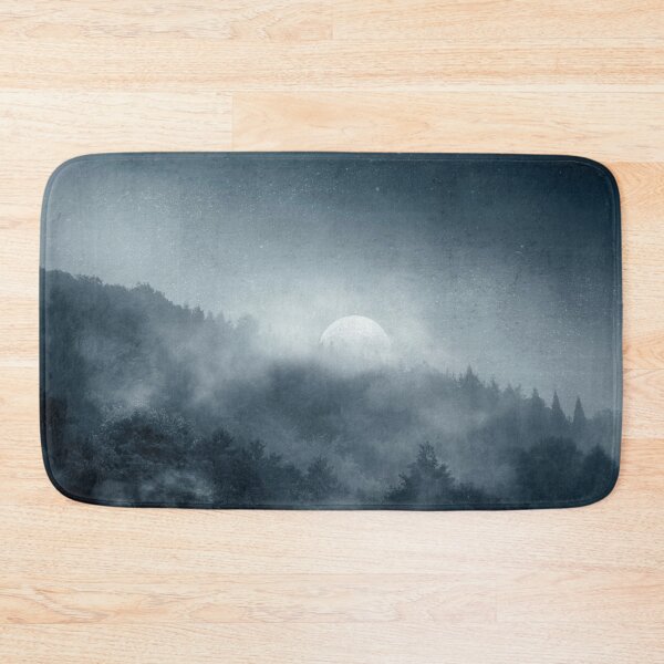 Item preview, Night Shadows - Moon Over Misty Forest at Night designed and sold by Dyrk Wyst Redbubble Shop.