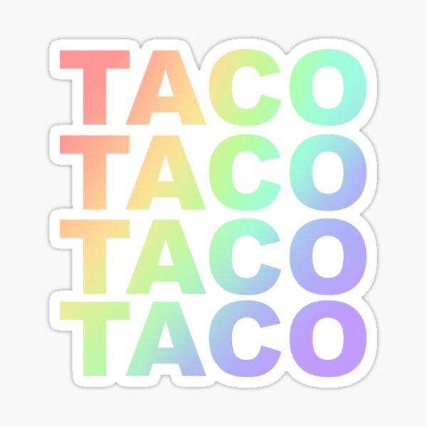 Taco Night Stickers Redbubble - rainbow taco roblox