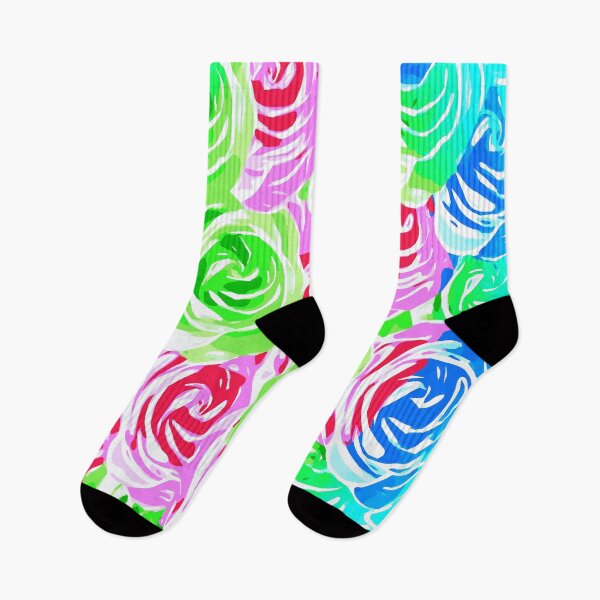 Item preview, colorful rose pattern abstract in pink blue green designed and sold by Mrvell.