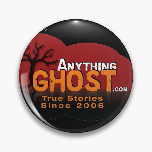 Anything Ghost Podcast Red Tree Logo (for buttons) Pin