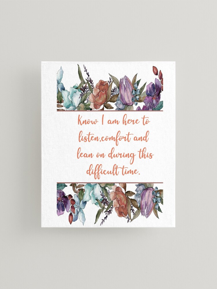 FLORAL SENDING YOU LOVE AND COMFORT SYMPATHY CARD - BY ARTISTREE | Poster