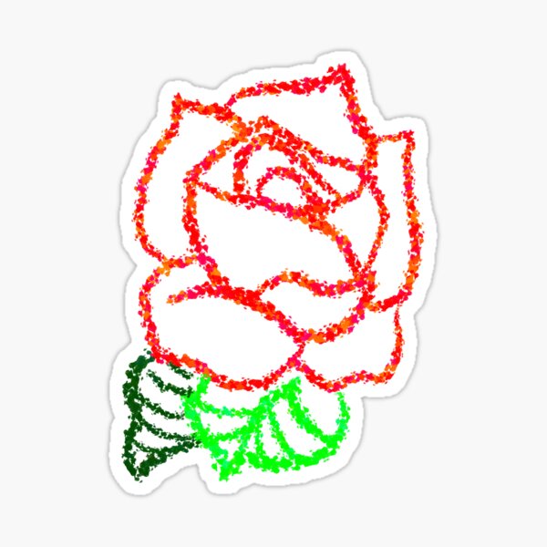 Abstract Rose Paint Splatter Sticker