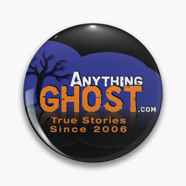 Anything Ghost Podcast Blue Tree Logo (for buttons) Pin