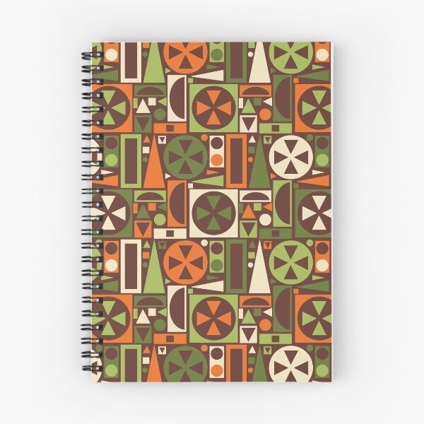 Item preview, Retro 1950s Midcentury Modern Geometric Brown designed and sold by emkayhess.