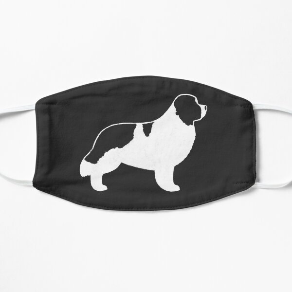 Newfoundland Landseer Dog Breed Silhouette(s) Flat Mask