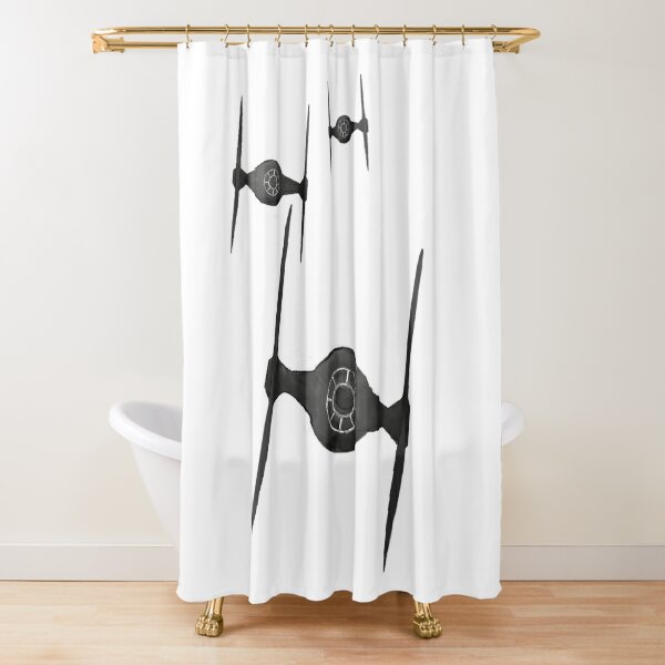 Disney Star Wars Bathroom Set, Shower Curtain, Hooks, Bath Rug