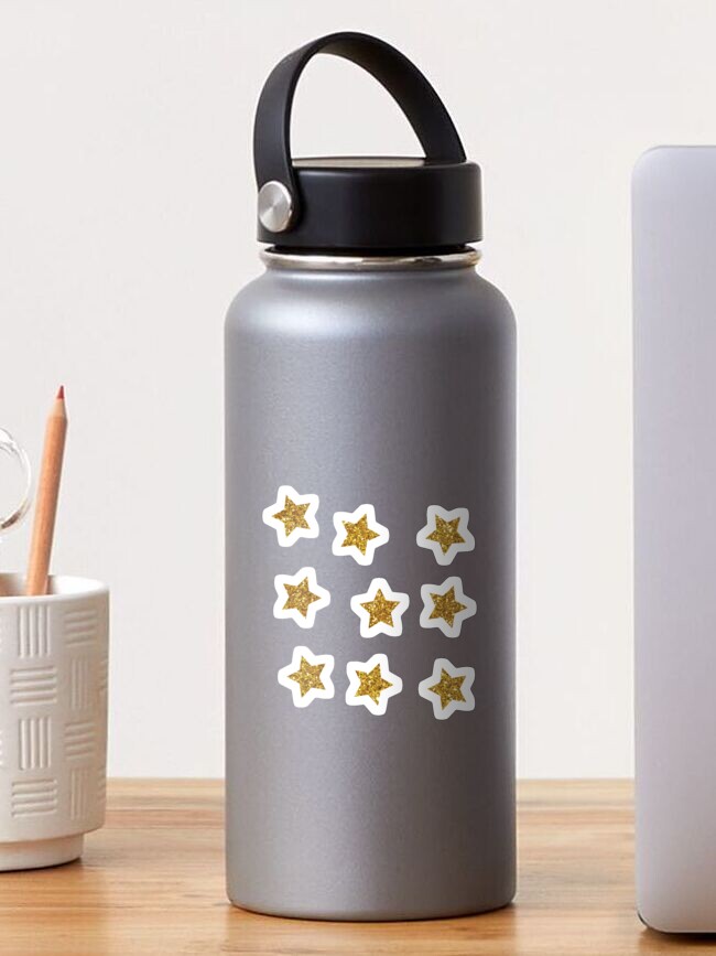 Gold Glitter Star Stickers | Sticker