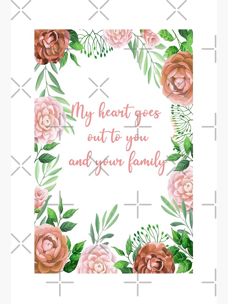 FLORAL SENDING YOU LOVE AND COMFORT SYMPATHY CARD - BY ARTISTREE | Poster