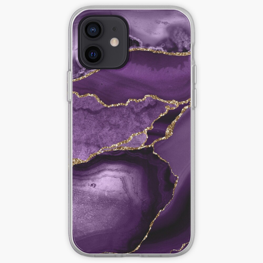 Purple Marble Abstract Landscapes iPhone Case & Cover