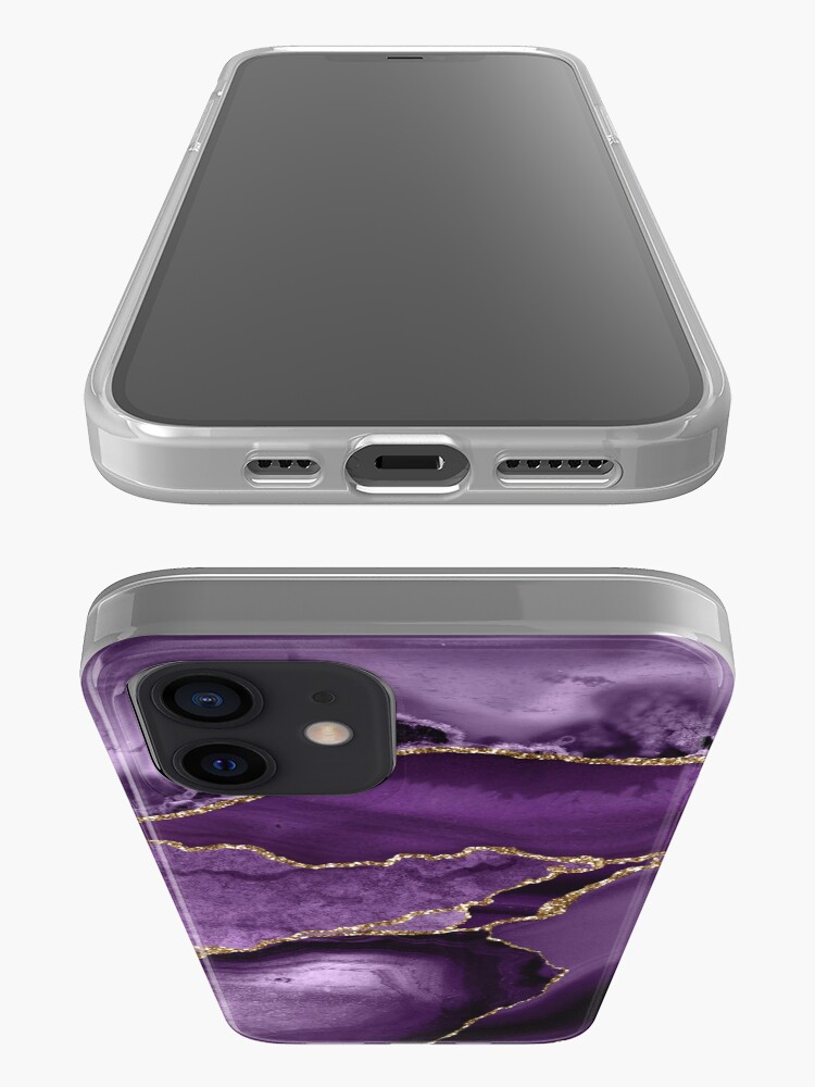 Alternate view of Purple Marble Abstract Landscapes iPhone Case & Cover