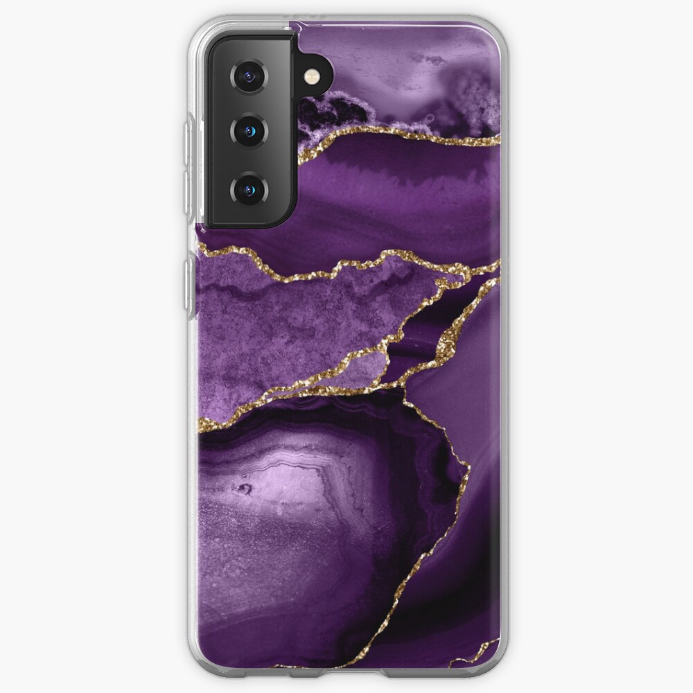 Purple Marble Abstract Landscapes Case & Skin for Samsung Galaxy