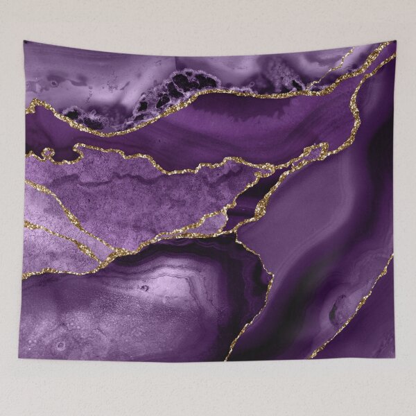 Item preview, Purple Faux Marble Abstract Landscapes designed and sold by MysticMarble.