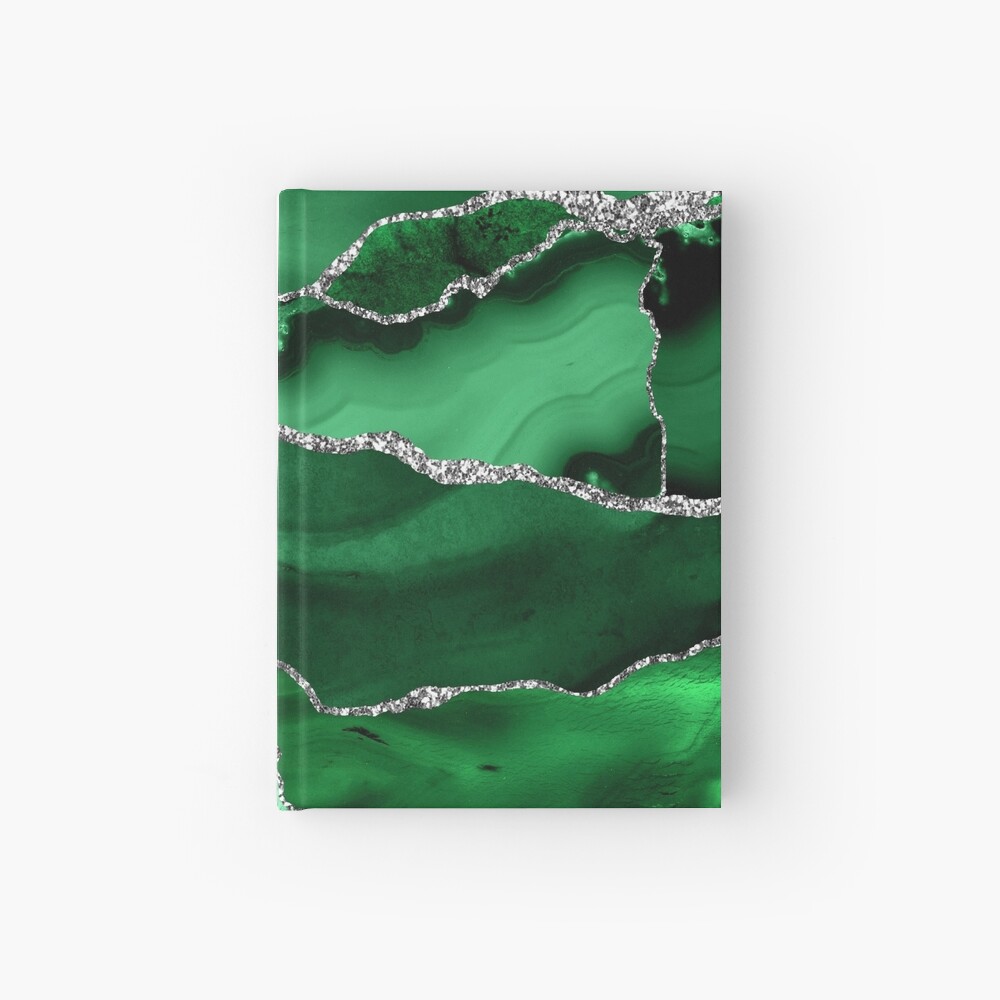 Emerald Malachite Marble Landscapes Hardcover Journal