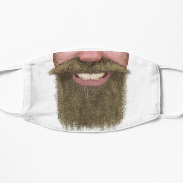 Full Beard Facial Hair Male Novelty Face Mask Flat Mask