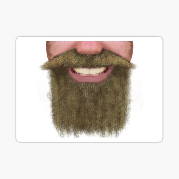 Full Beard Facial Hair Male Novelty Face Mask Sticker