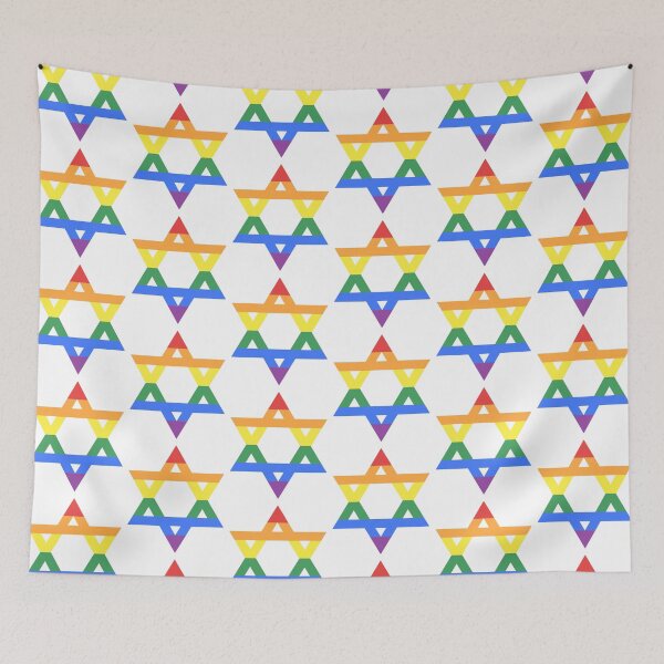 Item preview, Rainbow Star of David (light) designed and sold by porcupride.