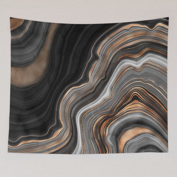 Item preview, Elegant Black and Gray Faux Marble with Gold Veins designed and sold by MysticMarble.