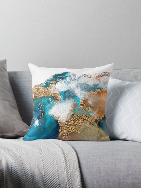 Item preview, Glamorous gold and blue ink Faux marble texture designed and sold by MysticMarble.