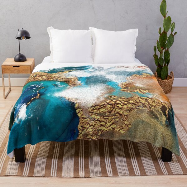 Item preview, Glamorous gold and blue ink Faux marble texture designed and sold by MysticMarble.