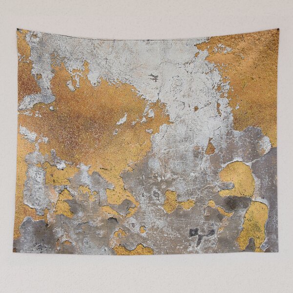 Item preview, Faux Metalfoil Gold Glamour on Gray Concrete Wall designed and sold by MysticMarble.