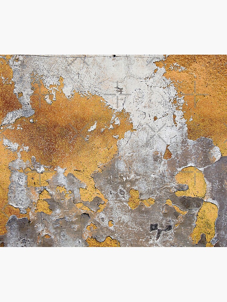 Metalfoil Gold Glamour on Gray Concrete Wall by MysticMarble