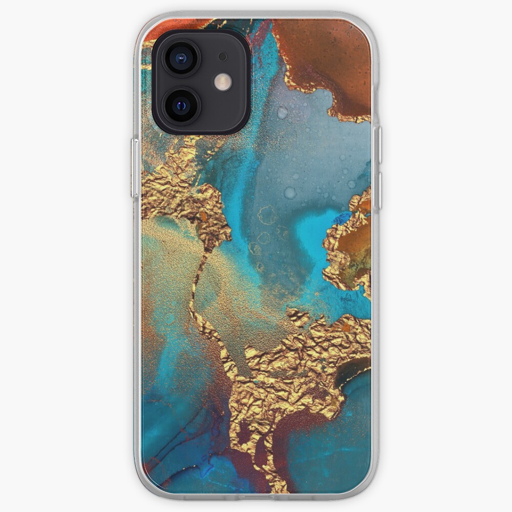 glamorous gold ink autumn texture iPhone Case & Cover