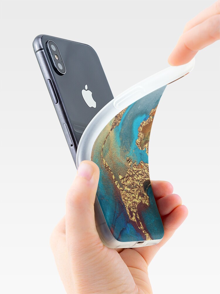 Alternate view of glamorous gold ink autumn texture iPhone Case & Cover