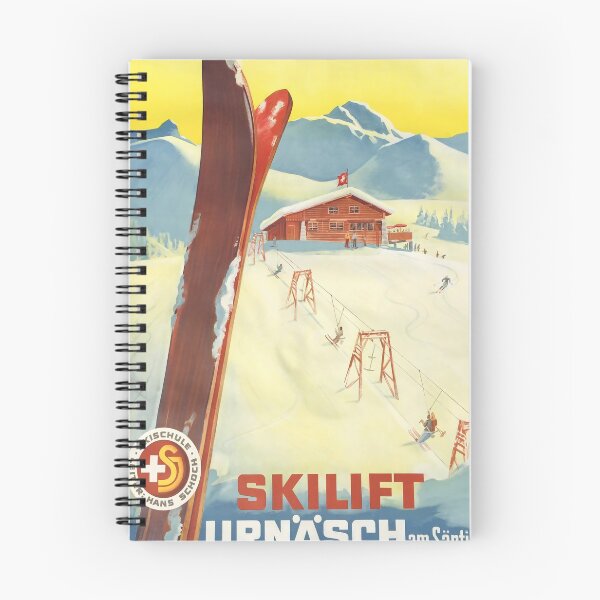 Item preview, Skilift Urn�h vintage travel poster designed and sold by stickart-marek.
