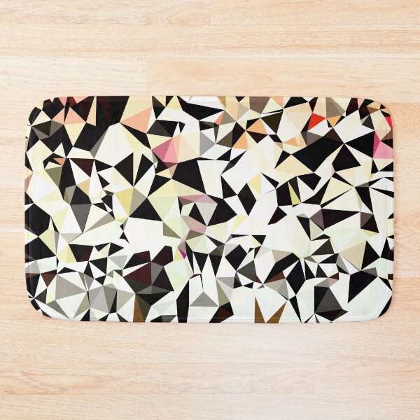 Item preview, geometric triangle pattern abstract in pink brown black designed and sold by Mrvell.