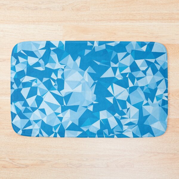 Item preview, geometric triangle pattern abstract in blue designed and sold by Mrvell.