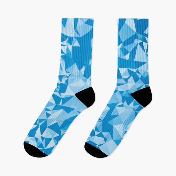 Item preview, geometric triangle pattern abstract in blue designed and sold by Mrvell.
