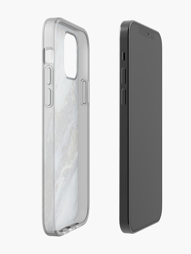 Alternate view of Blue and gray shimmering agate iPhone Case & Cover