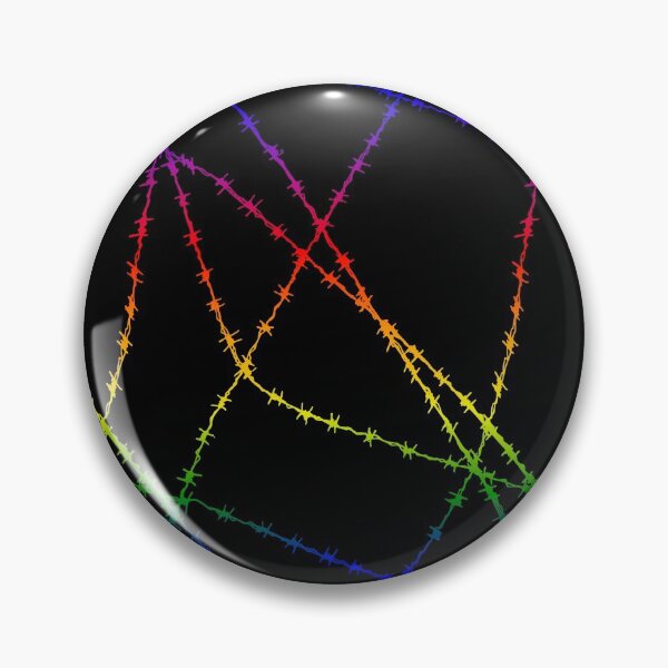 Item preview, Barbed Wire Rainbow on black designed and sold by PrettyDanny.