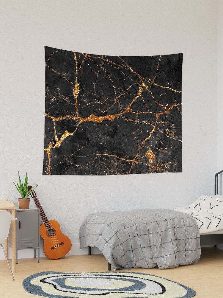 Black and gold online tapestry