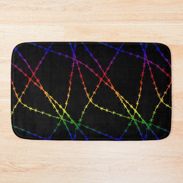 Item preview, Barbed Wire Rainbow on black designed and sold by PrettyDanny.