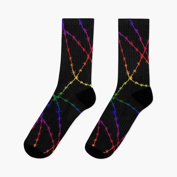Item preview, Barbed Wire Rainbow on black designed and sold by PrettyDanny.