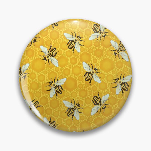 Item preview, Honeybees Honeycomb Bee Apiary Pattern designed and sold by emkayhess.