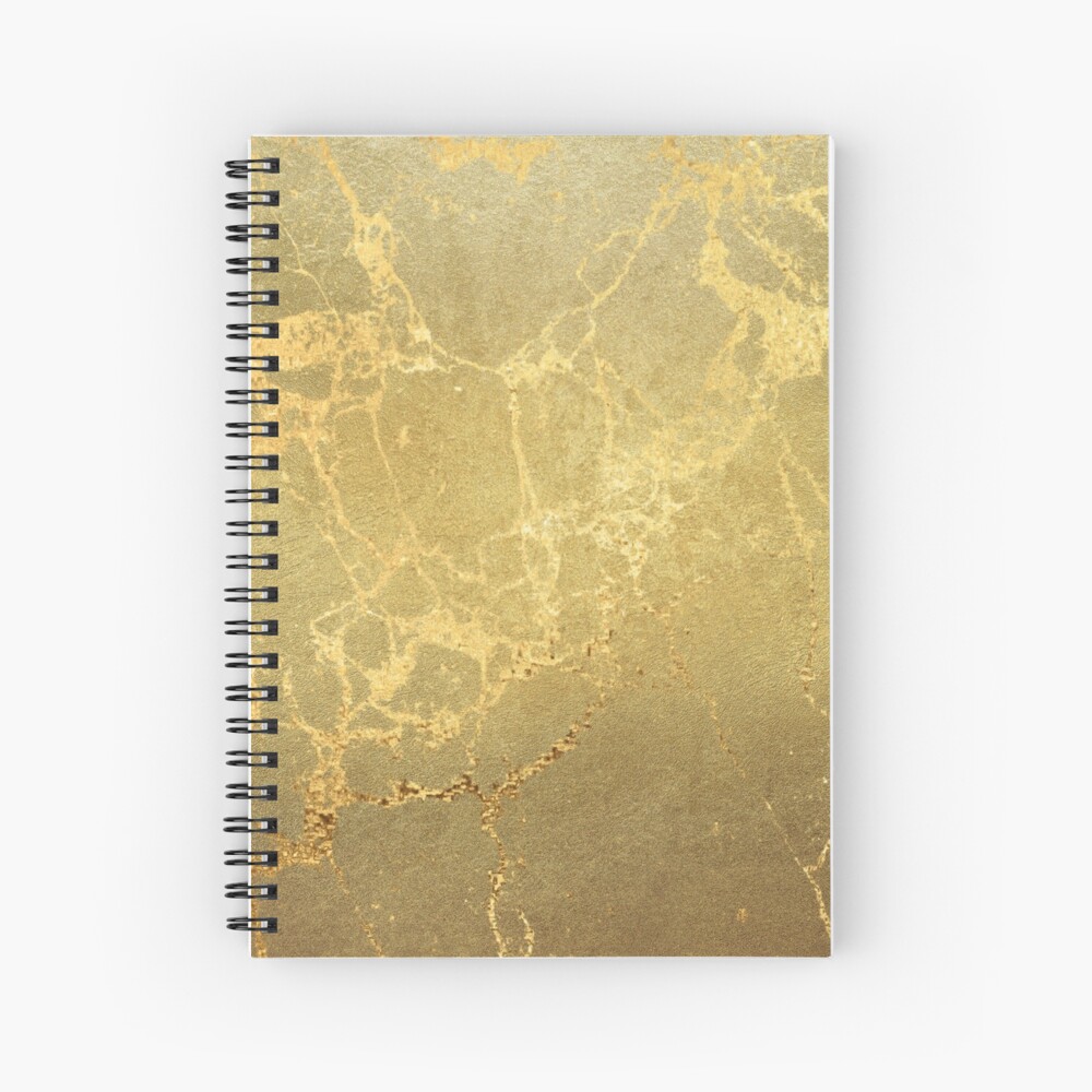 Gold Marble Texture with Gold Veins Spiral Notebook