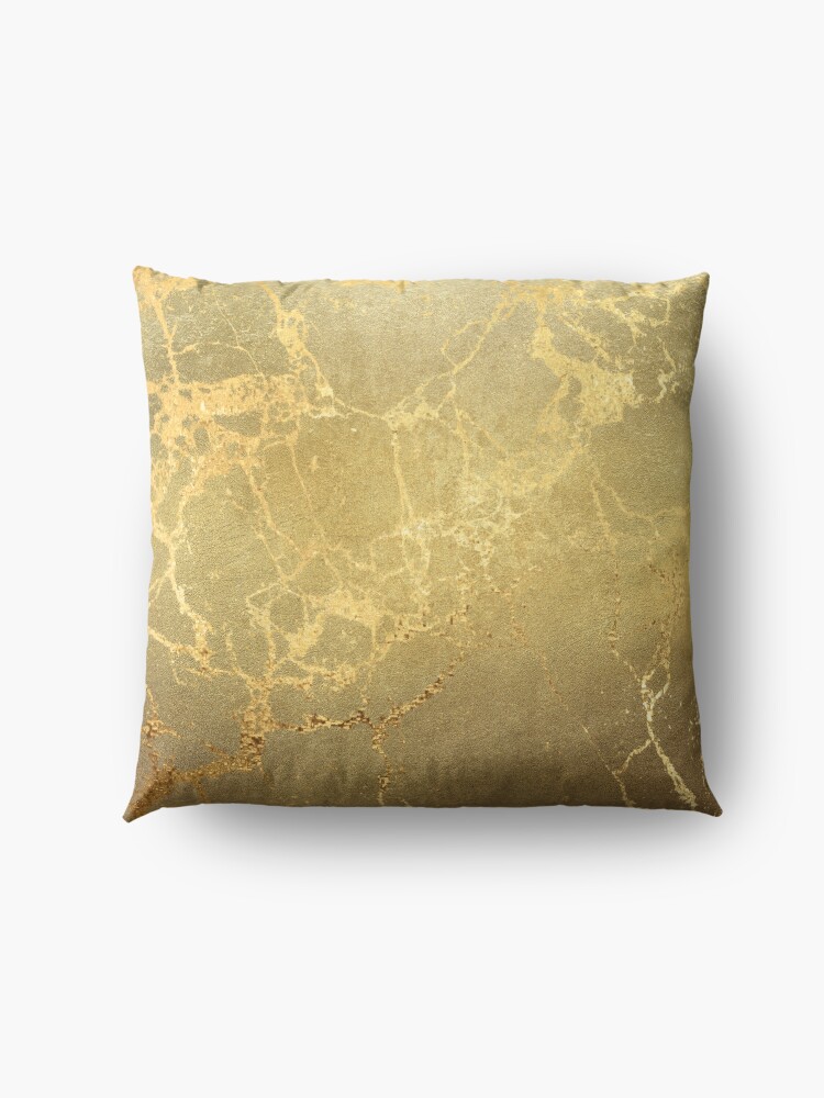 Alternate view of Gold Marble Texture with Gold Veins Floor Pillow