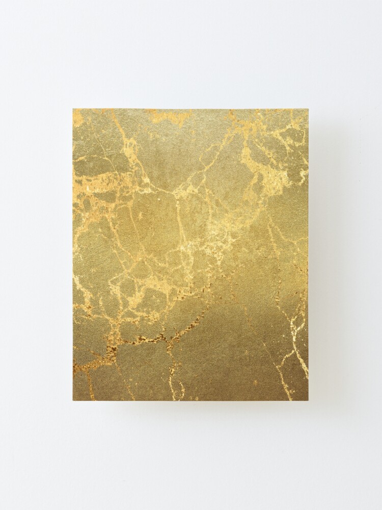 Alternate view of Gold Marble Texture with Gold Veins Mounted Print