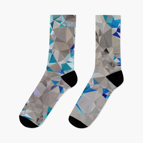 Item preview, geometric triangle pattern abstract in blue and black designed and sold by Mrvell.