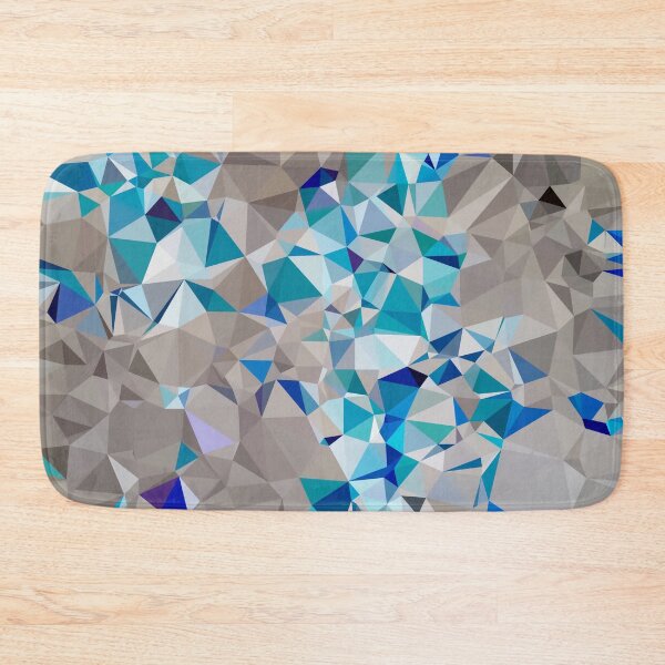 Item preview, geometric triangle pattern abstract in blue and black designed and sold by Mrvell.