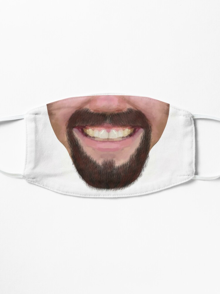 Funny Black Handlebar Mustache Premium Face Mask