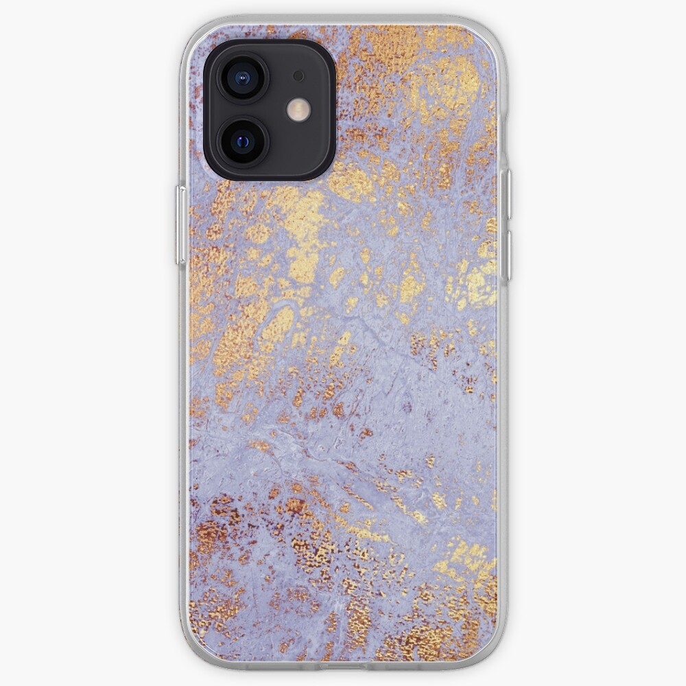 Purple Marble with Gold Veins iPhone Case & Cover