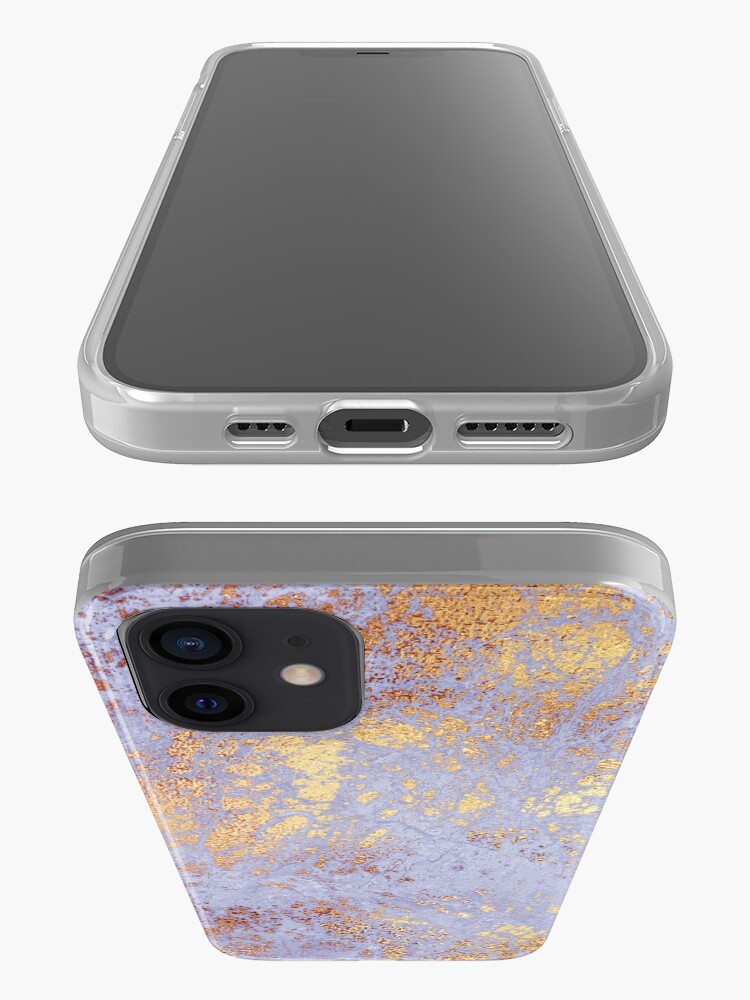 Alternate view of Purple Marble with Gold Veins iPhone Case & Cover